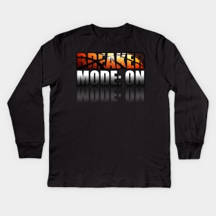 Ankle Breaker Mode On - Basketball Player - Sports Athlete Abstract Graphic Novelty Gift - Art Design Typographic Quote Kids Long Sleeve T-Shirt